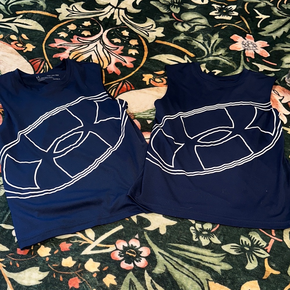 Under Armour Kids Navy Tank Tops